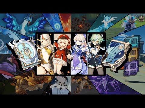 Full Catalyst Party Against All Bosses In The Game [2.2 Patch/Kokomi Release] - Genshin Impact