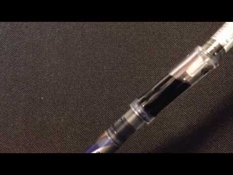 No fuss way to refill pilot varsity/v pen using syringe vacuum with coupling