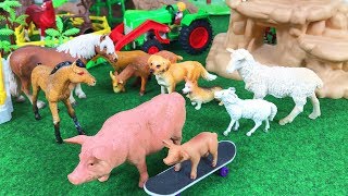 Animals Farm Toys Baby Find Mom - Learn Animals Names and Sounds for Kids - Toys Video