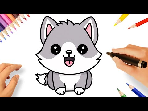 COMMENT DESSINER UN LOUP KAWAII