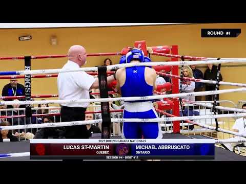 Lucas St-Martin vs Michael Abbruscato - 2025 Boxing Canada Nationals - Session 4