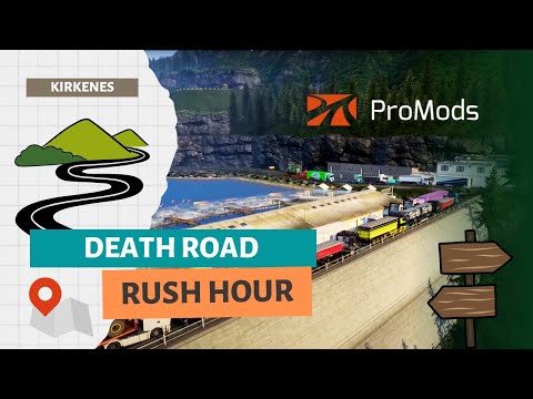 ProMods Death Road Rush Hour Drive (Kirkenes Quarry) | Timelapse