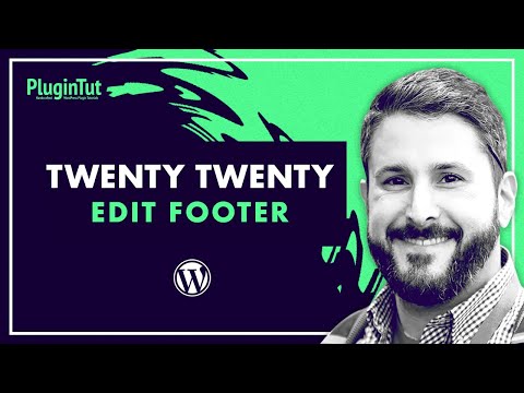 Part of a video titled Remove "Powered by WordPress" footer Twenty Twenty theme