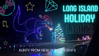 NY Long Island Christmas holiday light show in the rain | Relaxing holiday music
