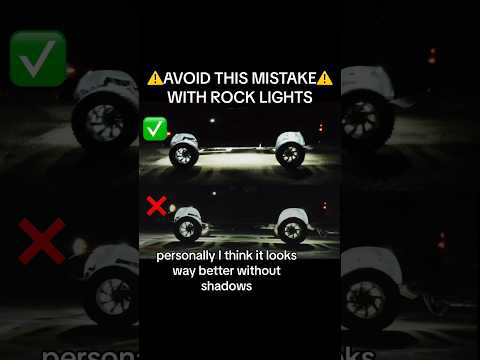 Avoid THIS MISTAKE with Rock Lights ! ⚠️ #liftedtrucks