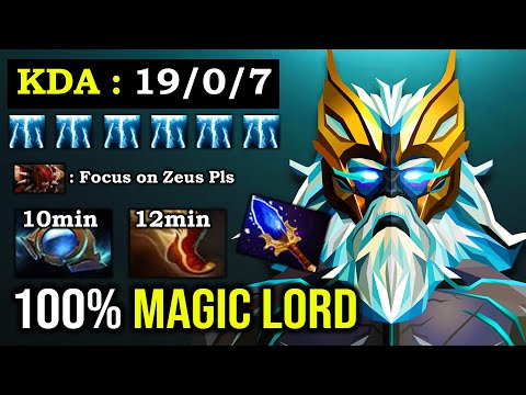 100% MAGICAL BURST GOD 12Min Aether + Boots Max Range Spam Skills Zeus with 23Min GG DotA 2