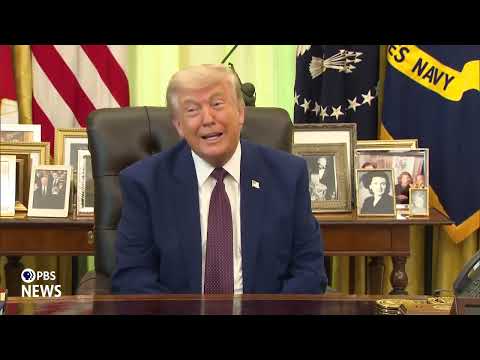 WATCH: Trump talks up Reflecting Pool project before signing executive orders