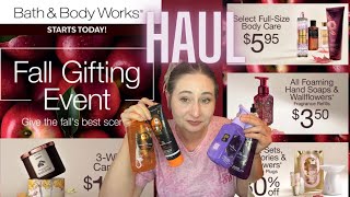 BATH & BODY WORKS SELECT STORE FALL GIFTING EVENT SALE HAUL!! $5.95 BODY CARE, $12.95 CANDLES & MORE