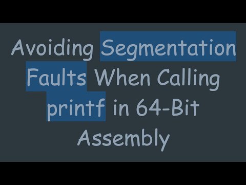 Avoiding Segmentation Faults When Calling printf in 64-Bit Assembly