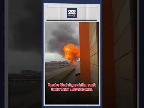 Grozny Chechnya Gas Station Explosion Tanker Flies 1000 Feet Massive Blast