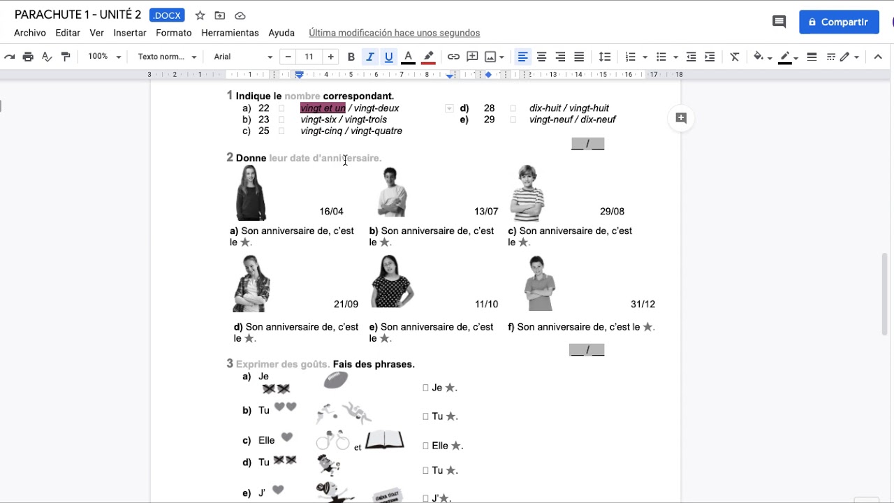 PARACHUTE 1 UNITE? 2 EXPLICACIO?N EXAMEN