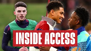 Jude Meets Vini, INTENSE Sharpshooting, Three Lions Team Bus & Pitchside v Brazil | Inside Access