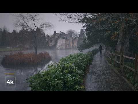 Relaxing Heavy Rain Walks in Nature 🌧️ Rain Ambience for Sleep, Study & Stress Relief | 4K Rain ASMR
