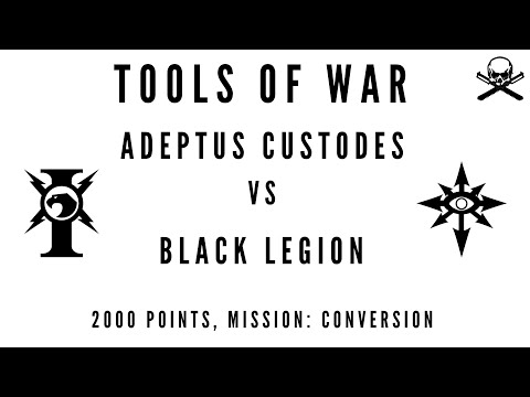 Adeptus Custodes vs Black Legion - 2000pts Warhammer 40,000 9th Edition Battle Report *Arks of Omen*