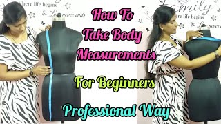 How To Take Body Measurements | For Beginners | Commen For Blouse,Gown,Kurthi