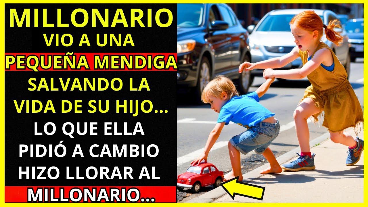 PEQUEÑA MENDIGA SALVÓ AL HIJO DE UN MILLONARIO, Y LO QUE PIDIÓ A CAMBIO HIZO LLORAR AL MILLONARIO...