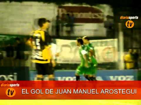 Gol de Arostegui a Libertad de Sunchales