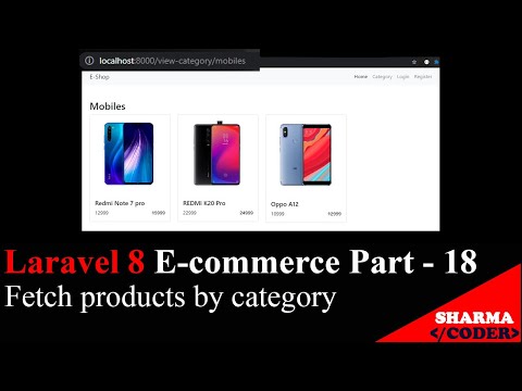 Laravel 8 E com Part 18 How to fetch products by category in laravel ecommerce | Filter by category