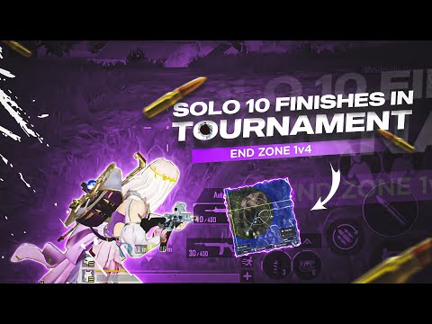 Solo 10 Finishes ỉn Tournament 🔥 - End Zone 1v4 🥵 - iPhone 13 - BGMI CONPETETIVE 🇮🇳