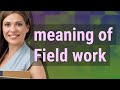 Field work | meaning of Field work