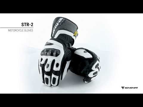 SHIMA STR-2 White - Sport Motorcycle Gloves