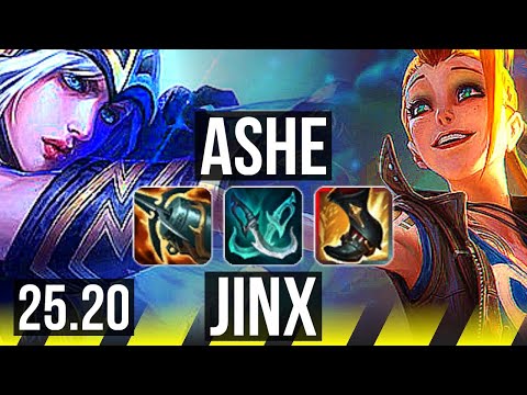 ASHE & Rakan vs JINX & Galio (ADC) | Godlike | KR Master | 25.20