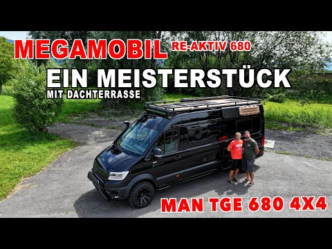 #978 Nikos Meisterstück? Dachterrasse, Markise😱, Offroad Look | MegaMobil Re-Aktvi 680, MAN TGE 4x4