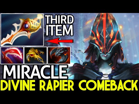 MIRACLE [Phantom Assassin] 3rd Item Divine Rapier Comeback Dota 2