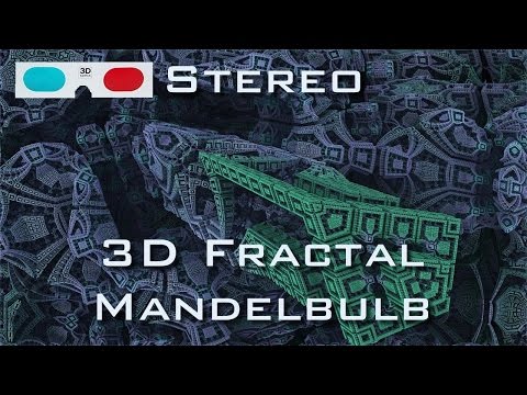 3D Fractal Box Menger Box 1 - HD 720p - Mandelbulb 3D anaglyph stereo