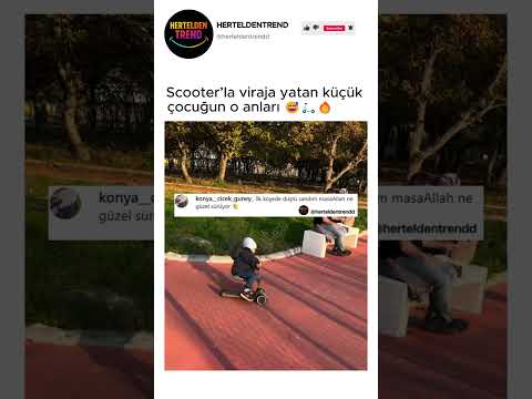 Scooter’la viraja yatan küçük çocuğun o anları 😅🛴🔥 @metekeskinogluu