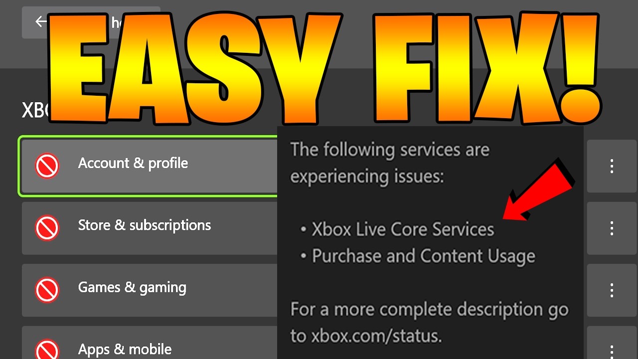 FIX Xbox Live Core Service Errors & Account NOT WORKING Fast! (EASY STEPS Tutorial)