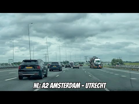 Driving in The Netherlands | A2 Highway | Amsterdam - Utrecht | Dutch Countryside | Road Trip
