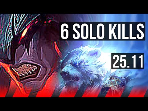 AATROX vs VOLIBEAR (TOP) | 6 solo kills, Legendary, 42k DMG, 19/4/1 | EUW Master | 25.11