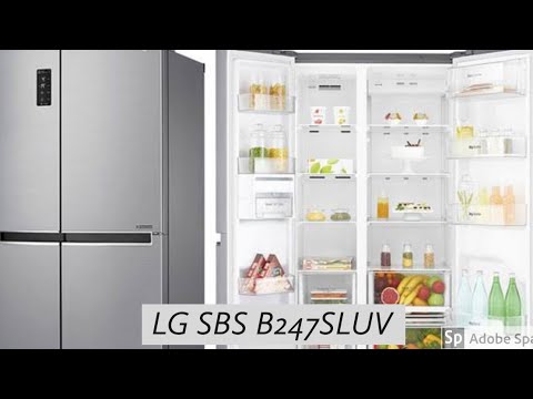 Lg gc-b247sluv side by side refrigerator, gray, capacity: 68...