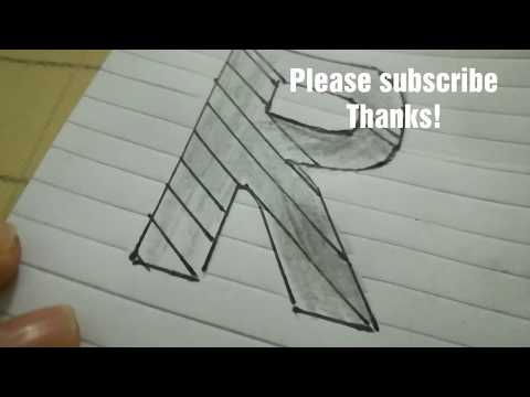 Drawing a R Hole in Line Paper   3D Trick Art Optical Illusion