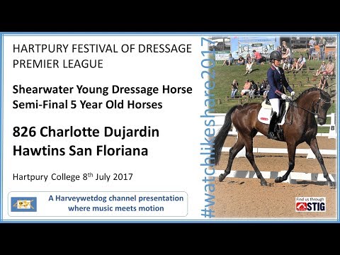 Charlotte Dujardin & Hawtins San Floriana Young Horse Semi-final; HARTPURY FESTIVAL OF DRESSAGE 2017