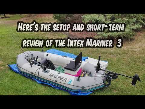 Intex Mariner 3 short-term review with bass fishing at Hyland lake.