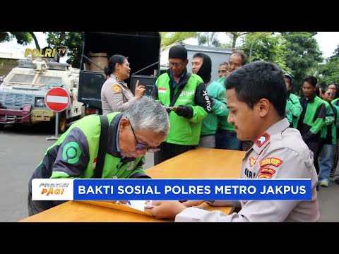 POLRES METRO JAKARTA PUSAT LAKSANAKAN PENGOBATAN GRATIS DAN BAGI SEMBAKO