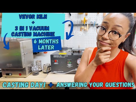 Quick Step by Step Lost Wax Casting Silver, Kiln & Vacuum Cast Machine Update,  Answering Questions