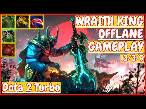 Wraith King 13/3/9 [OFFLANE] [Gameplay DOTA 2 Turbo] 7.33