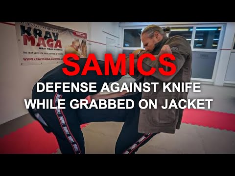 PETER WECKAUF | Defense against knife while grabbed on jacket | SAMICS