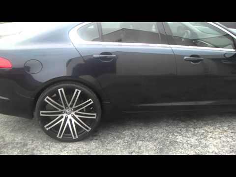 www.DUBSandTIRES.com 22 Inch Ruff Racing 955 Wheels 2010 Jaquar XF Machine Black Concave Rims