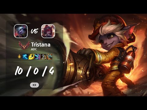 Tristana ADC vs Xayah - KR GrandMaster Patch 13.12