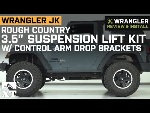 Jeep Wrangler 2 Door JK Rough Country 3.5 in Lift Kit w/ Control Arm Drop Brackets Review & Install