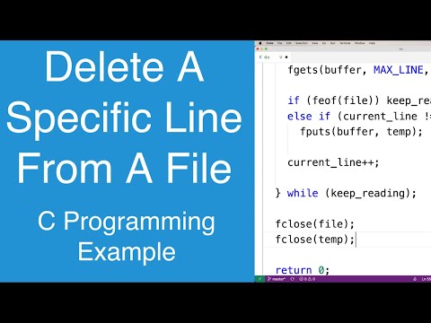 Delete A Specific Line From A File | C Programming Example