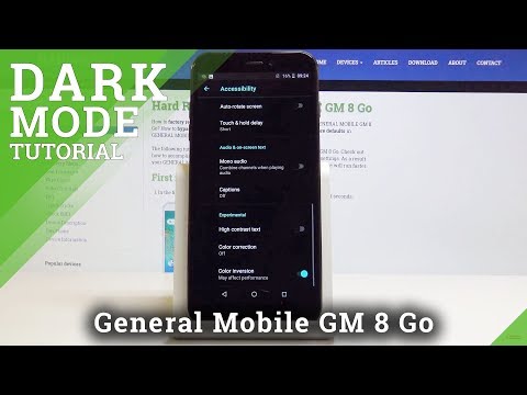How to Invert Colors in GENERAL MOBILE GM 8 Go - Dark Mode