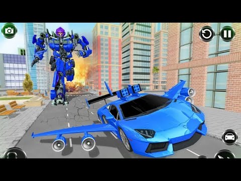 Flying Car Super Robot Transformation Simulator Android Gameplay