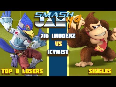 Smash Jam '19 TOP 8 LOSERS FINAL - 716 iModerz [FALCO] vs Icymist [DONKEY KONG]