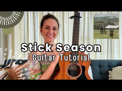 Stick Season - Noah Kahan [FUN Guitar Lesson Tutorial] Chords + Strumming + Play Along