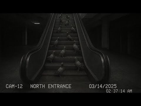 Security Camera Captures Pigeons Riding Escalator at Abandoned Mall – Unnerving CCTV Footage